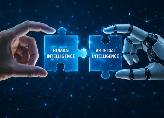 A surreal, conceptual visualization of a business functioning as a living brain, where complex neural pathways and AI-driven data streams transform chaotic operational bottlenecks into structured, intelligent business systems.